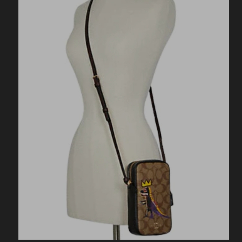 Coach Signature Brown Wristlet